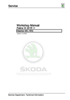Skoda Fabia III - Workshop manual - Gearbox 02U  0DQ - Power Transmission